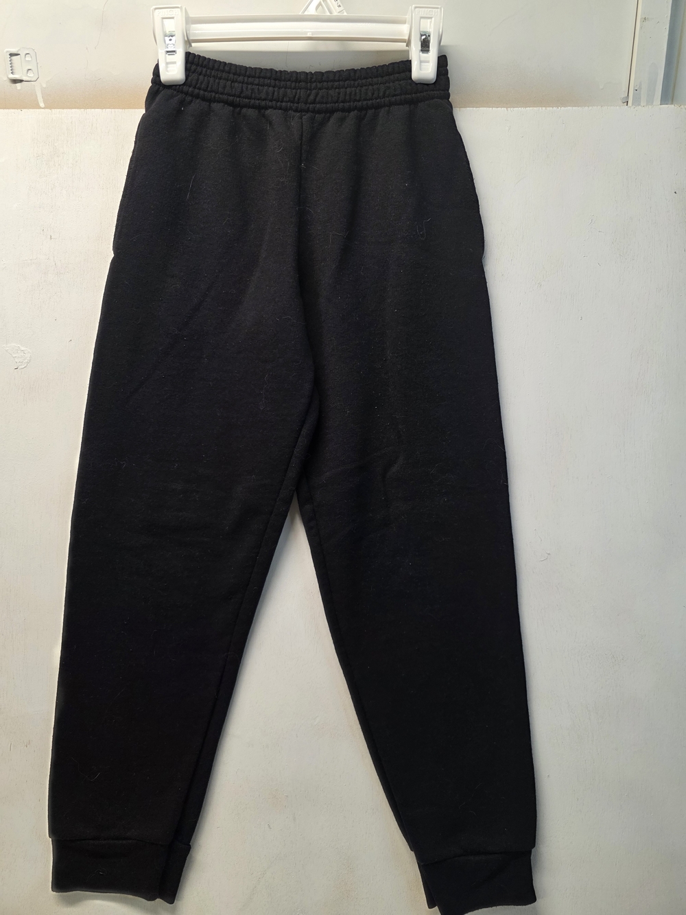 Hanes EcoSmart Youth Sweatpants Size S 6-7 Black Fleece Jogger Pants Kids